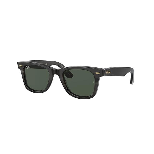 Ray-Ban Sunglasses Unisex Original Wayfarer Horn - Dark Brown Frame Green Lenses 50-22