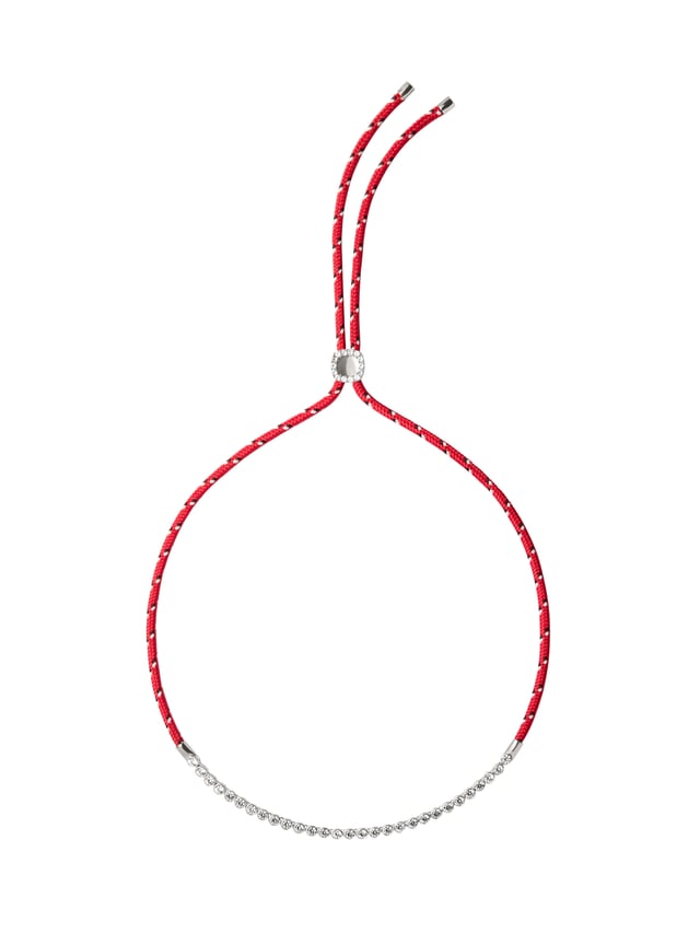 JAMES BEZEL LAB DIAMOND ROUGE PARACORD NECKLACE, 14K WHITE GOLD