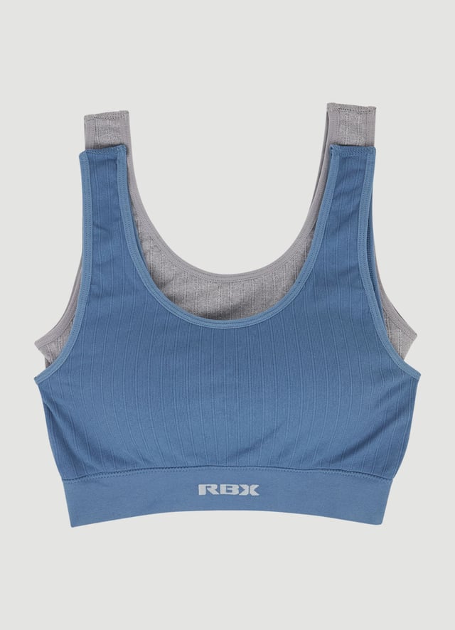 Rib Knit Bralette 2-Pack - RBX Active