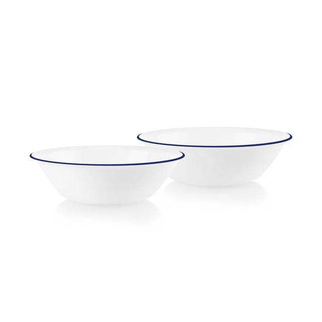 Corelle® Brilliant Blue Banded 1-quart Serving Bowls, 2-pack