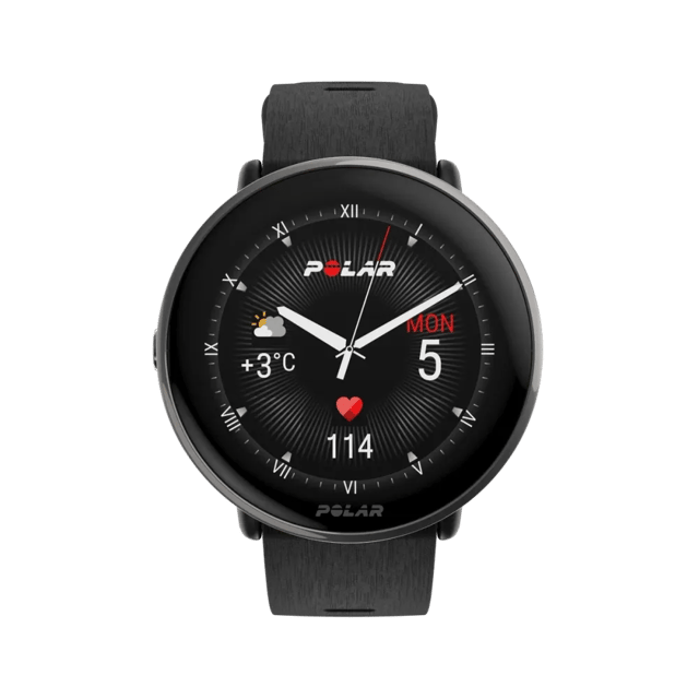 Polar Ignite 3 Titanium, Black Silicone