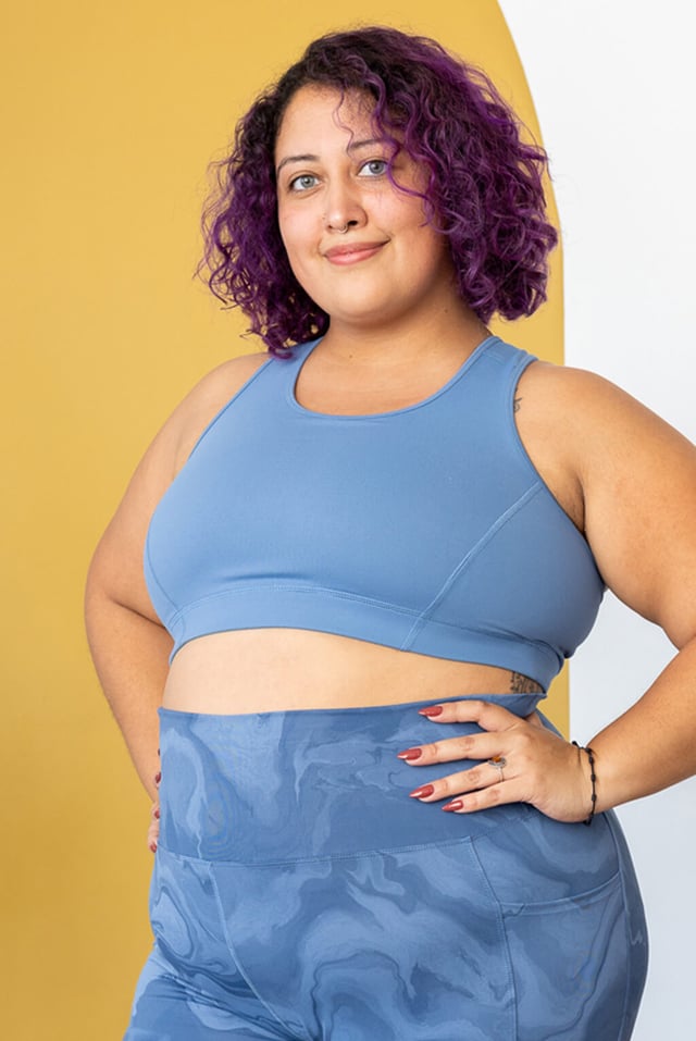 Racerback Sports Bra - Moonlight Blue - FINAL SALE