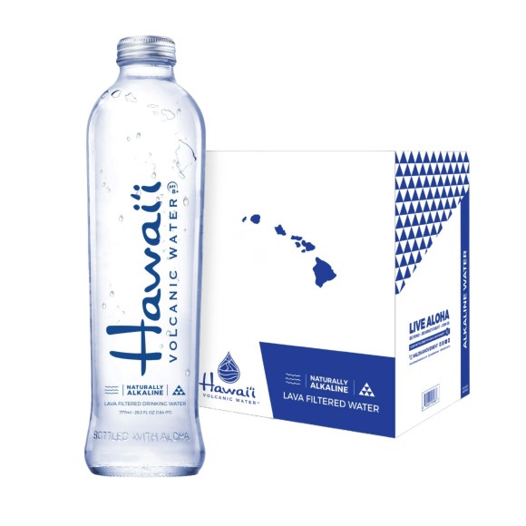 Hawaii Volcanic™ Naturally Alkaline Still Water 777mL Glass Bottle (12 Pack)