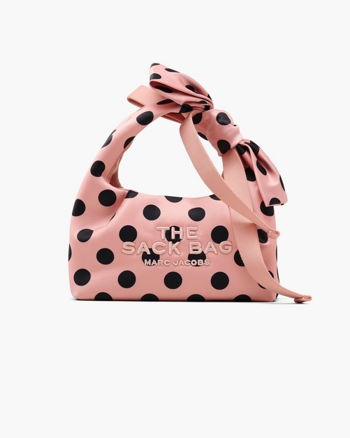 The Satin Dots Bow Mini Sack Bag