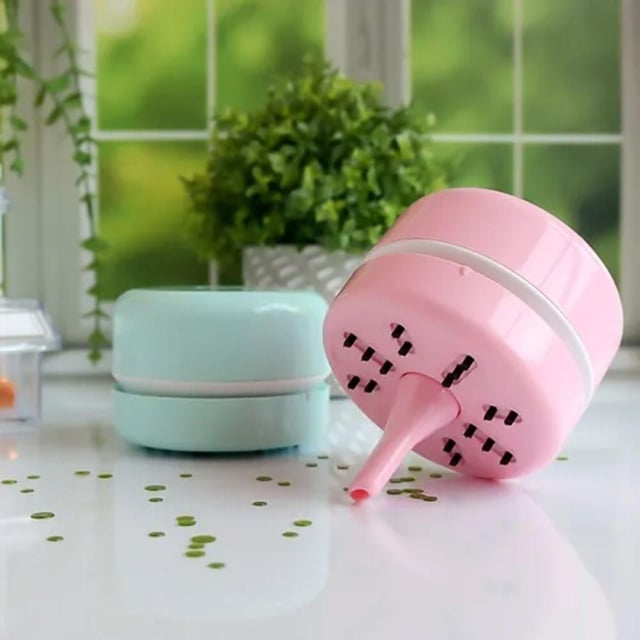 This Calls For Confetti - Teal Desktop Mini Vacuum