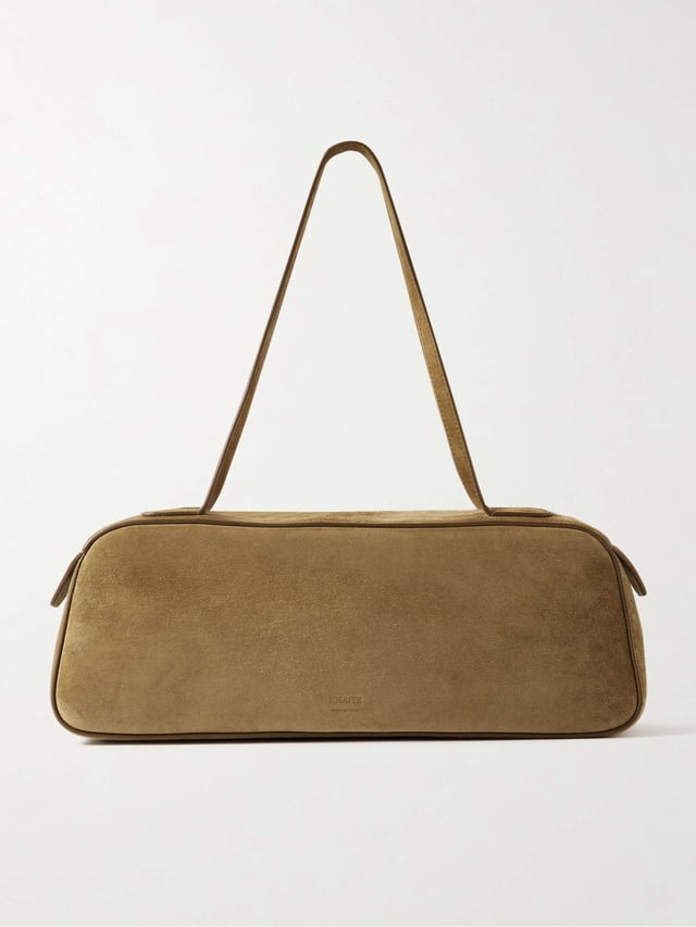 Simona suede shoulder bag - beige - One Size