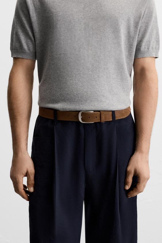SPLIT SUEDE LEATHER BELT