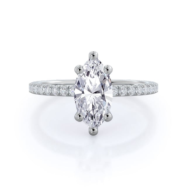 Pave Love Knot Diamond Engagement Ring