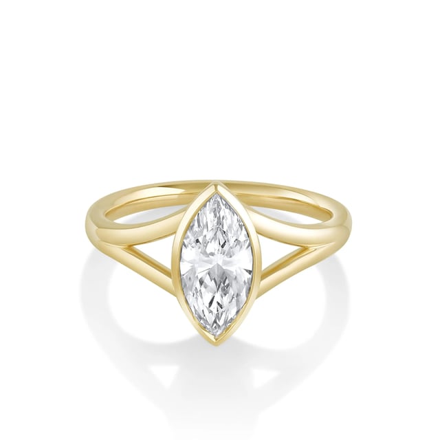 The Colette Marquise Split Shank Engagement Ring