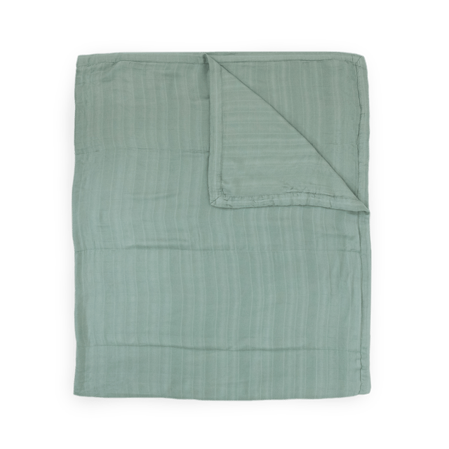 Deluxe Muslin Quilted Throw - Sage