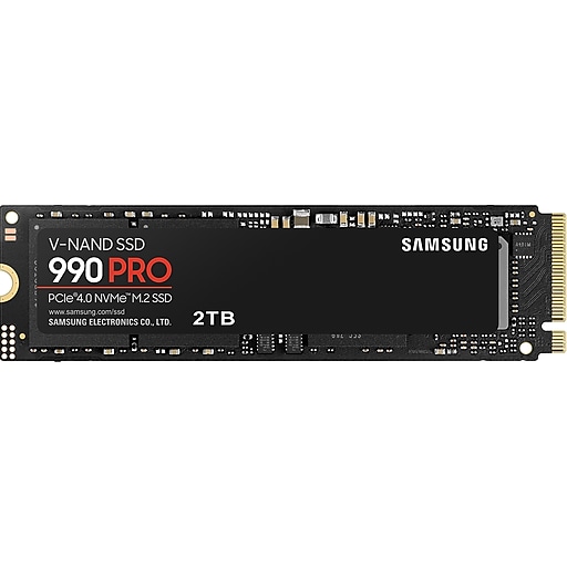 Samsung 990 PRO 2TB M.2 PCI Express 4.0 Internal Solid-State Drive, V-NAND (MZ-V9P2T0B/AM)