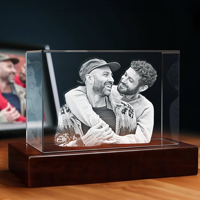 3D Crystal Engraving for Him - Rectangle