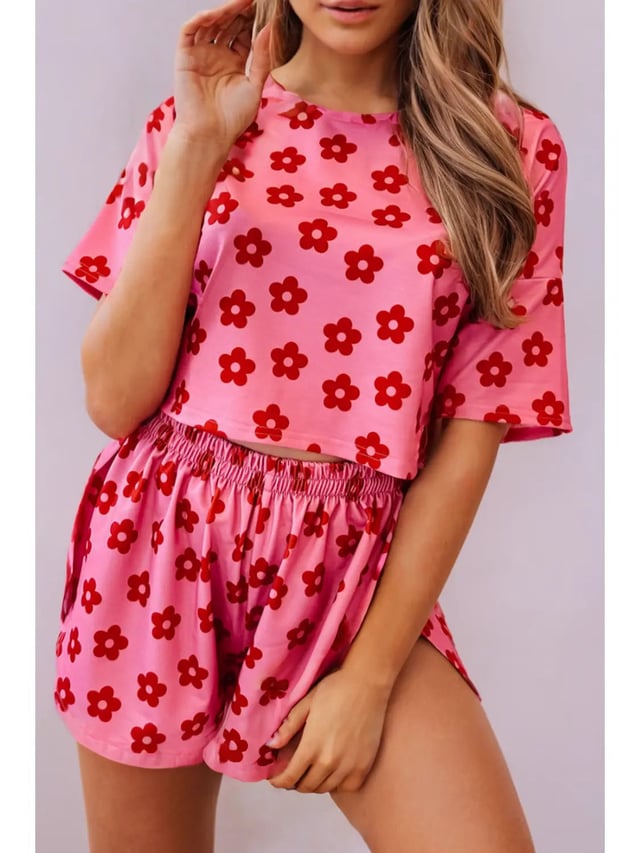 PINK FLORAL PJ SET