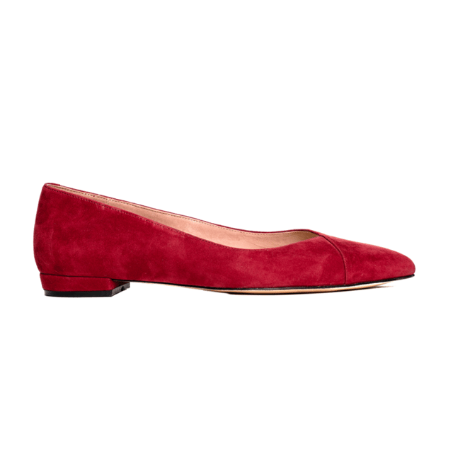 Black Leather Block Heel Pump