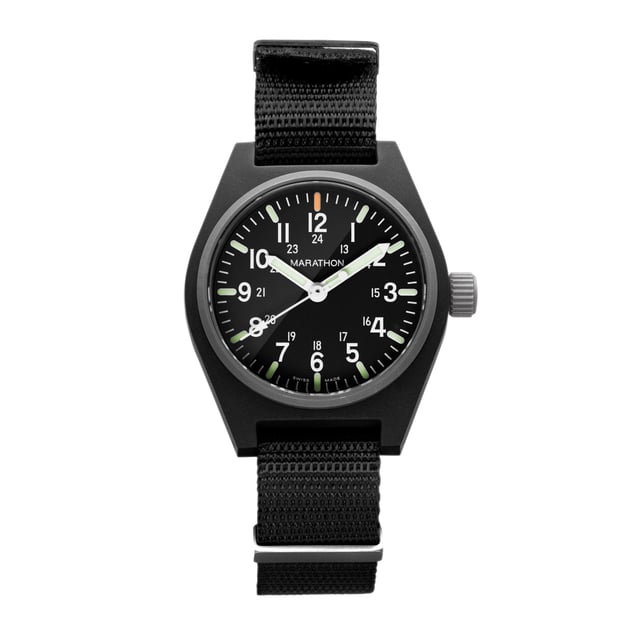 34mm Black General Purpose Quartz with MaraGlo (GPQ)