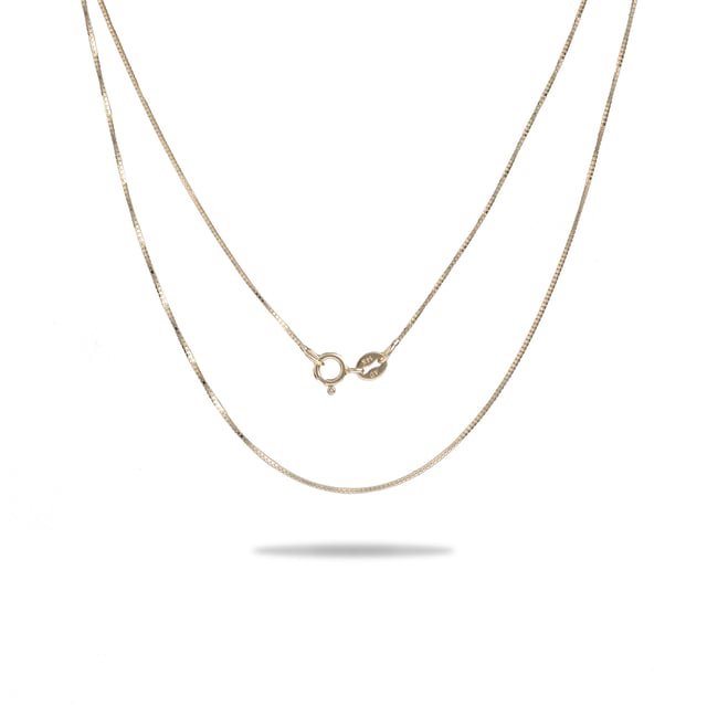 0.6mm Lite Box Chain in Gold