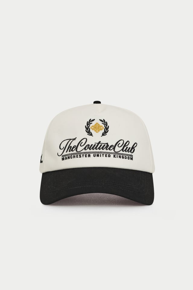 LAUREL EMBROIDERY CAP - BLACK