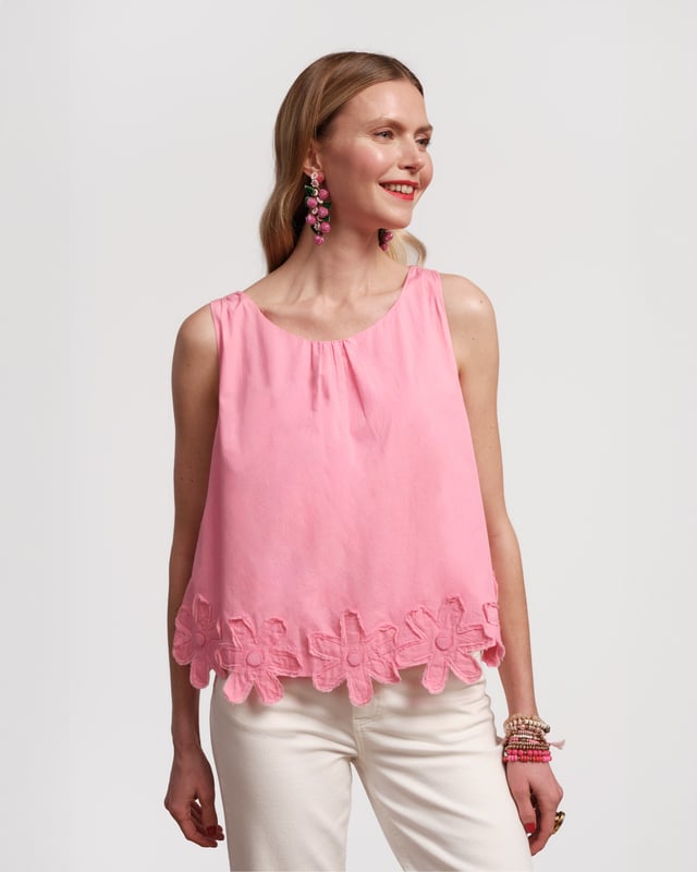Zennia Flower Tank-Pink