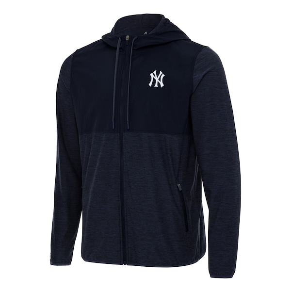 Men's New York Yankees Antigua Navy Sway Full-Zip Hoodie