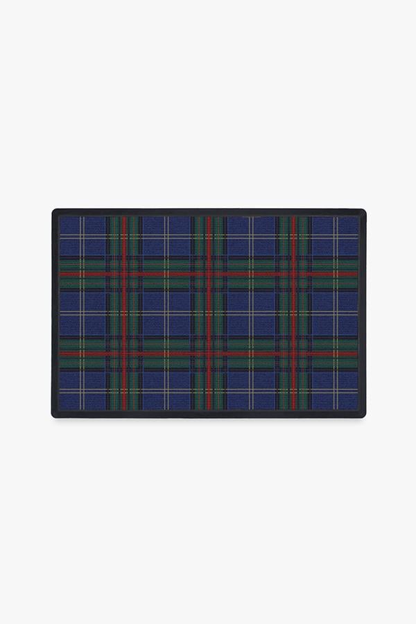 Winter Tartan Navy Doormat | Ruggable