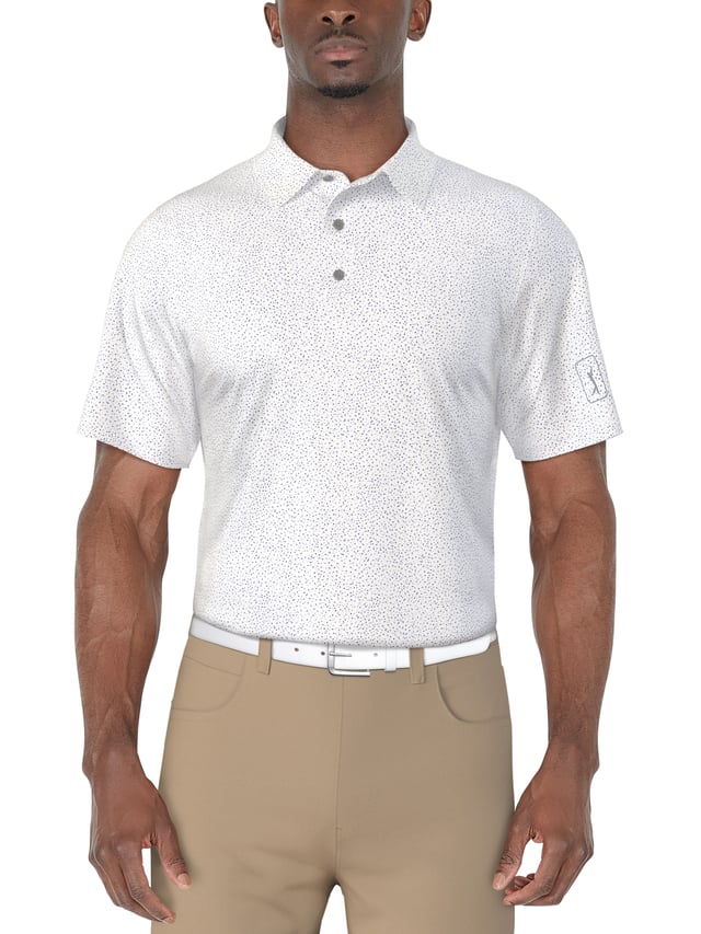 Men's Confetti Print Polo