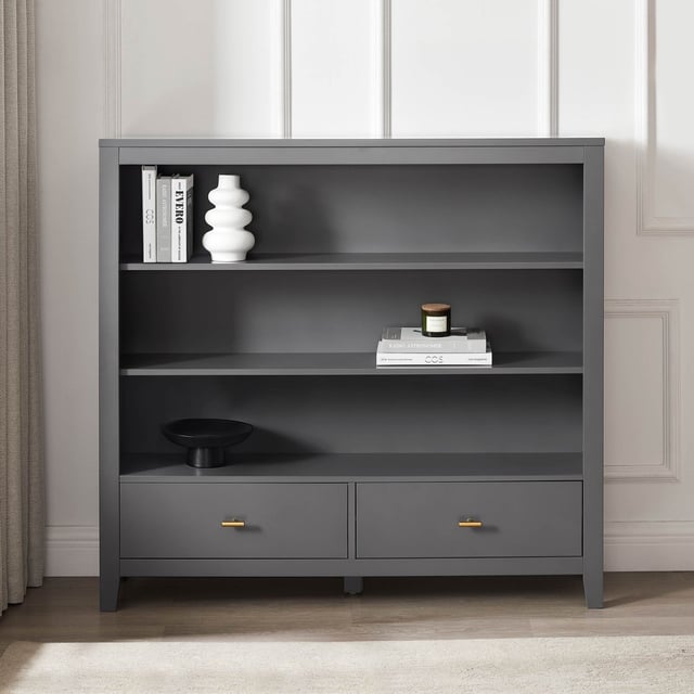 Poppy Bookshelf with Drawer - Charcoal