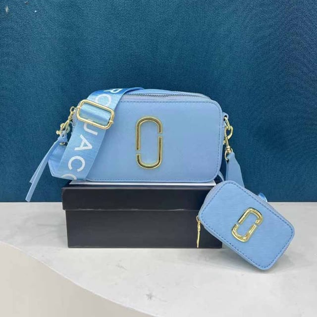 Light Blue Street Letter Zipper Bags