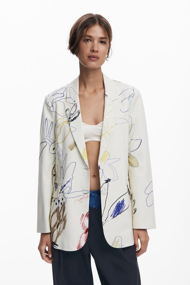 Blazer with strokes