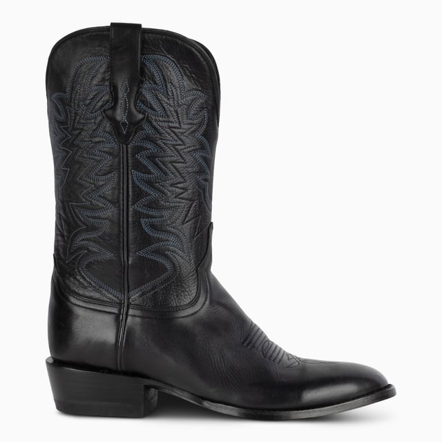 Black Jersey Cowhide - Round