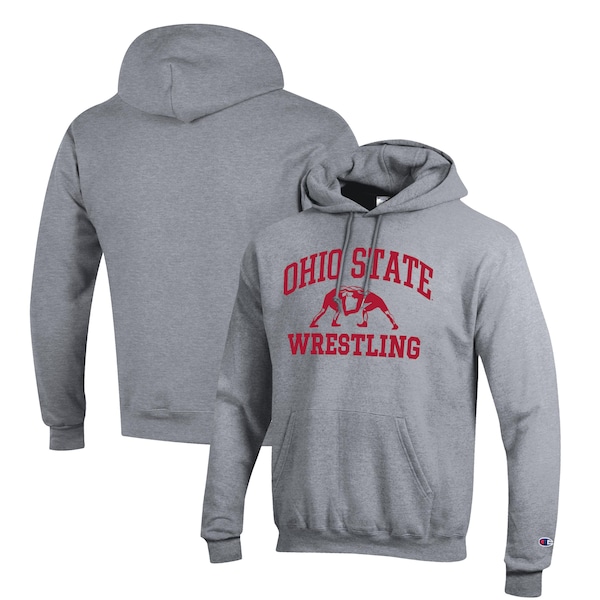 Ohio State Buckeyes Champion Wrestling Icon Pullover Hoodie - Gray