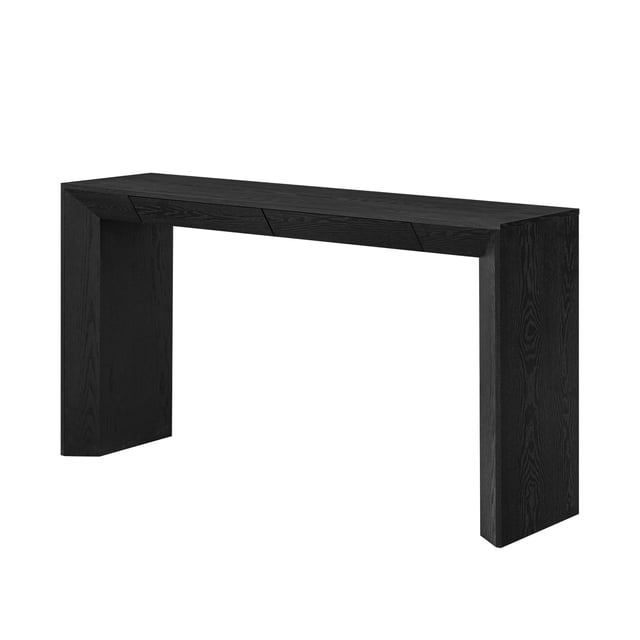 Modern Farmhouse Waterfall Console Table with 2 Concealed Drawers