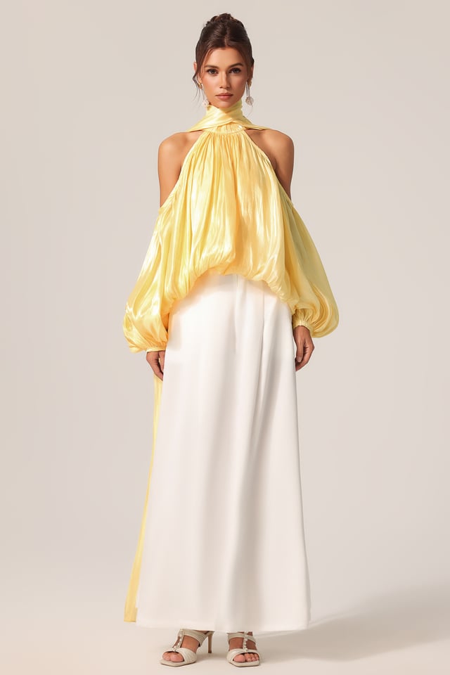 Juno Off-The-Shoulder Long Sleeves Streamer Top