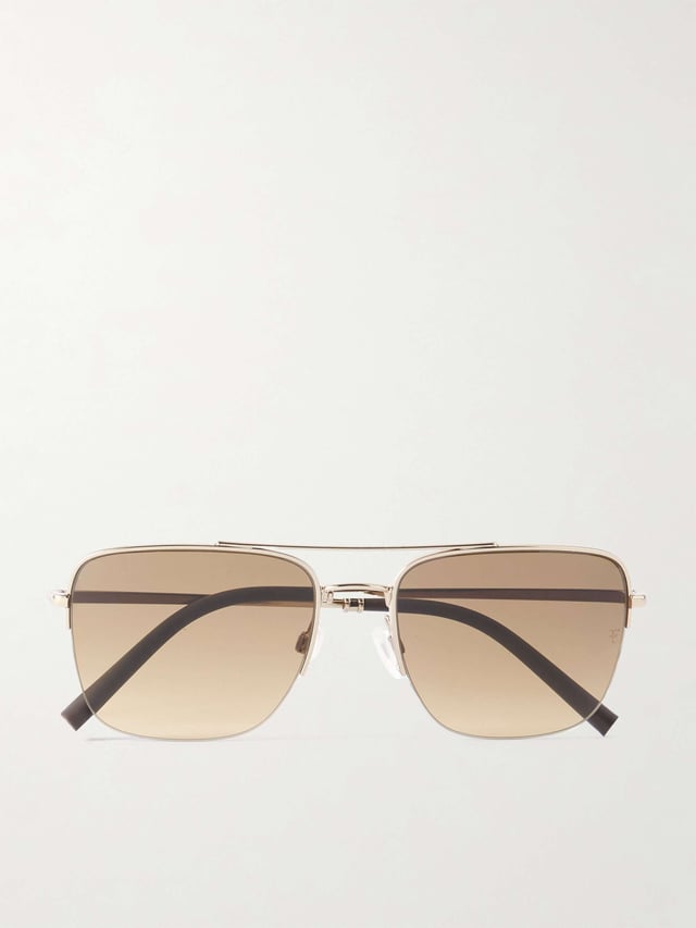 + Roger Federer R-2 Aviator-Style Gold-Tone Sunglasses - gold - One Size