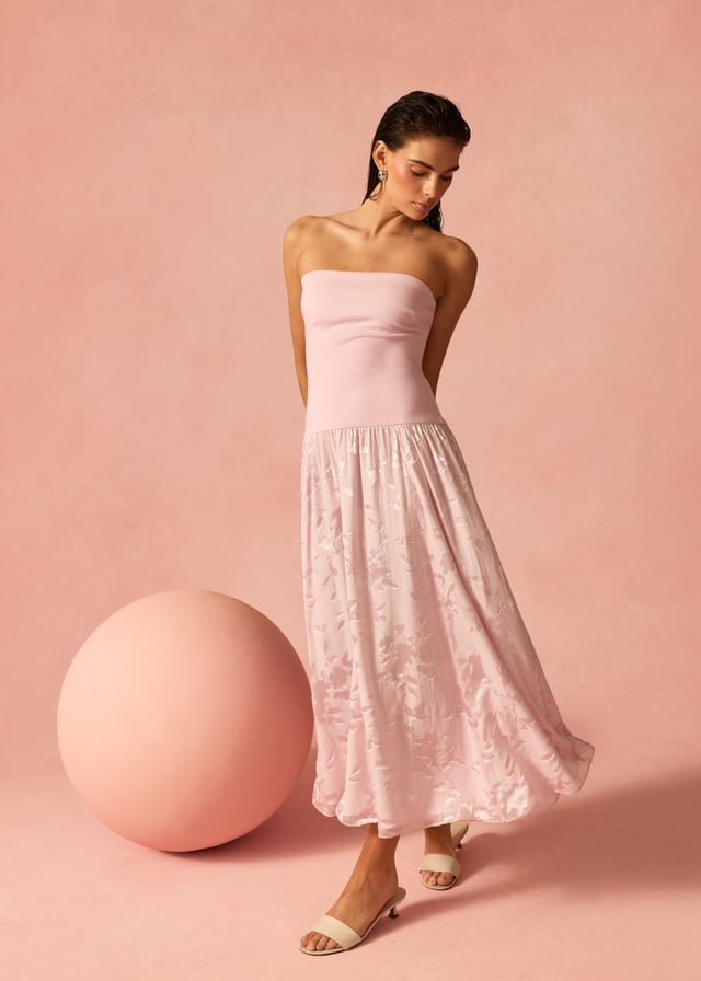 Bari Strapless Dress Dogwood