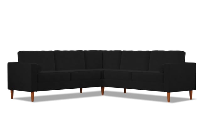Samson 2pc L-Sectional w/ Loveseat :: Leg Finish: Pecan