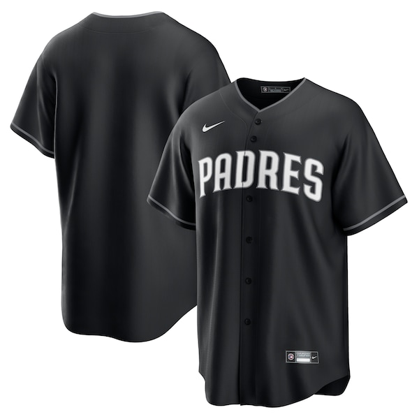 Men's San Diego Padres Nike Black/White Official Replica Jersey