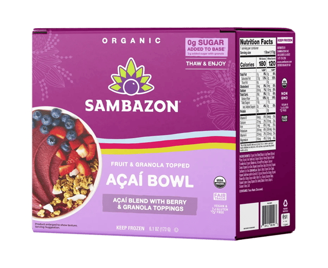 Fruit & Granola Topped Açaí Bowl – Açaí Blend