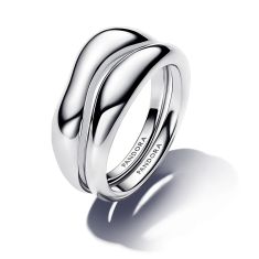 Pandora Essence Organically Shaped Stacking Rings