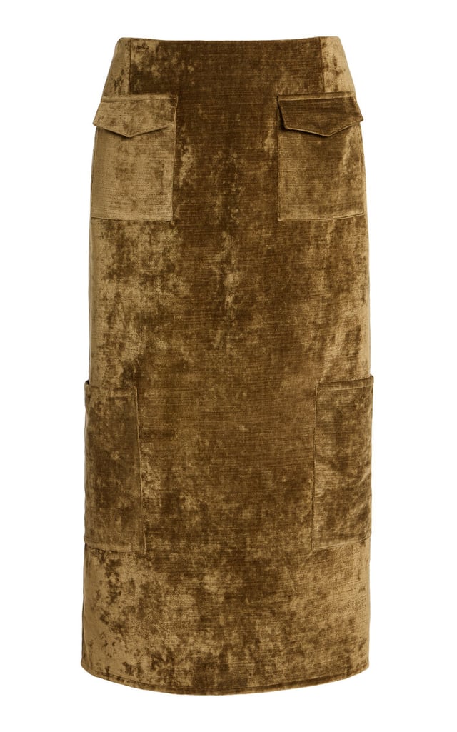 Valleta Velour Midi Skirt
