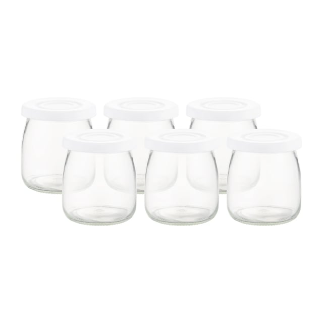 Salisbury & Co Old Fashioned Yoghurt Pot with Silicone Lid 200mL Set of 6