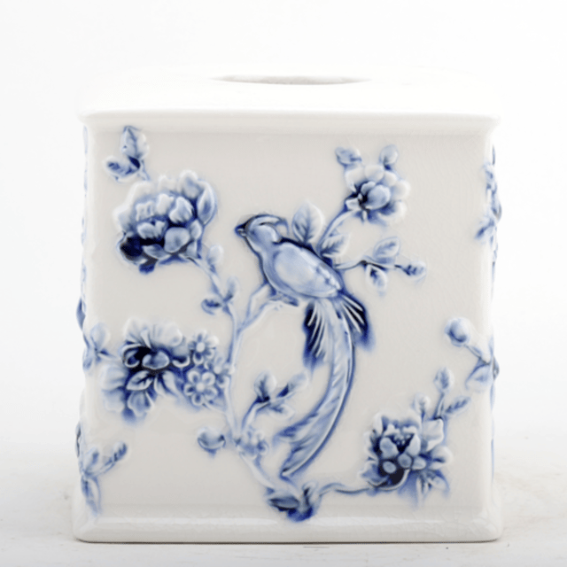 Chinoiserie Tissue Holder - Blue