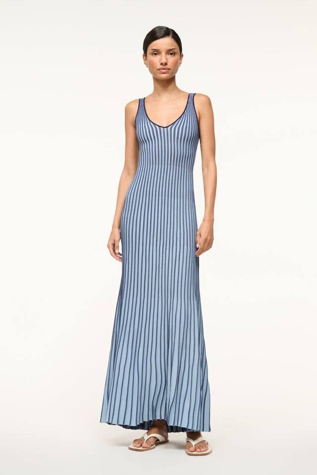 CLARETTA DRESS | NAVY CLEAR BLUE