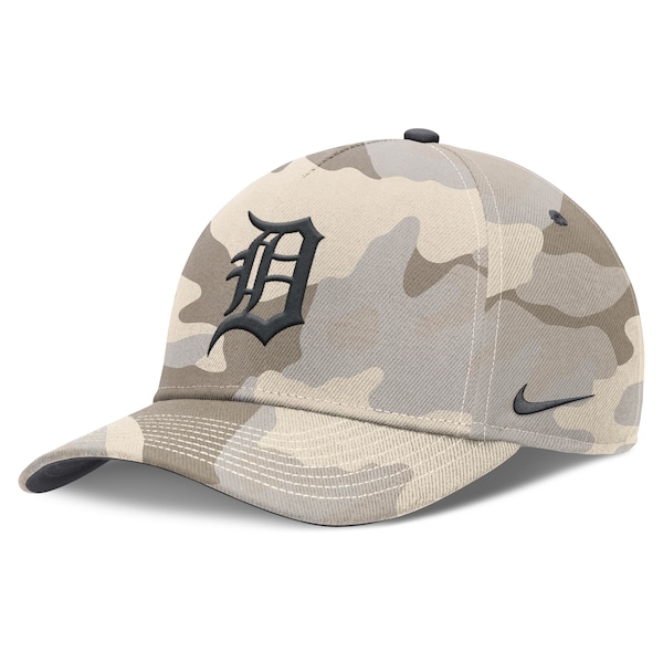 Men's Detroit Tigers Nike Natural Camo Pack Rise Adjustable Hat