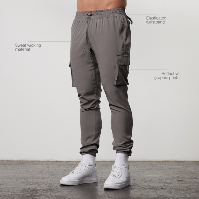 LRT Grey Performance Tapered Cargo Pants