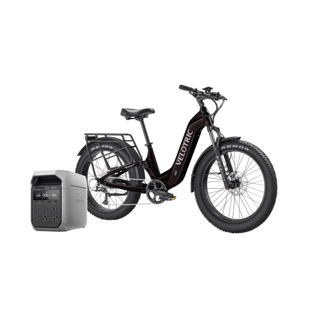 Velotric Nomad 2X Full Suspension Fat Tire Ebike + EcoFlow DELTA 3 Plus Portable Power Station