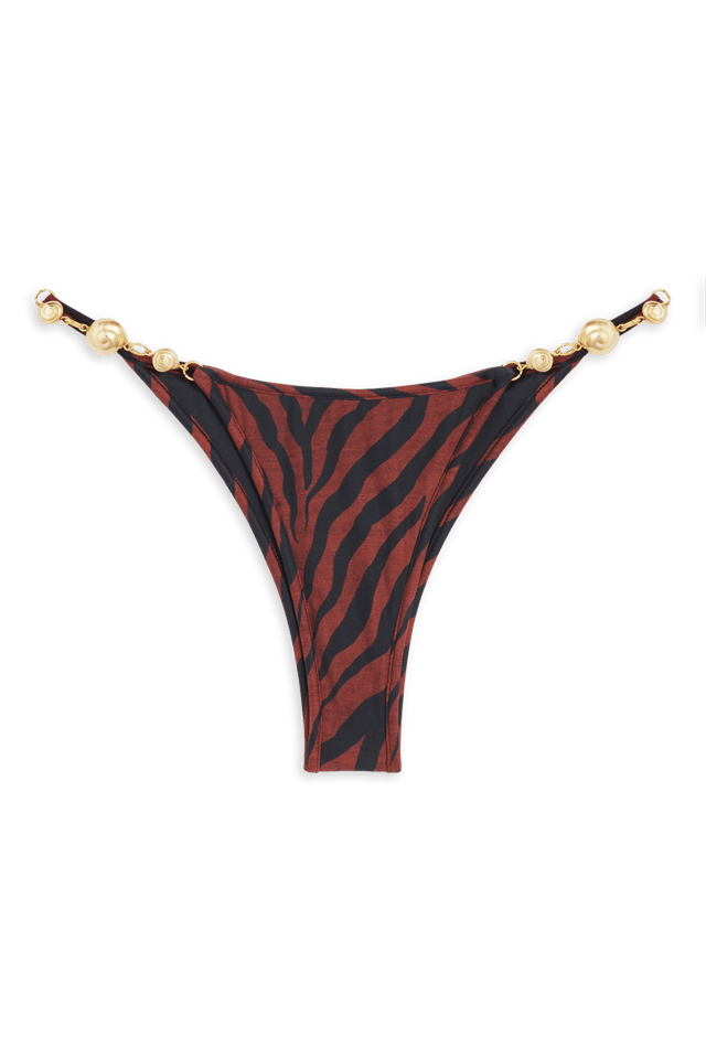 Splash Bikini Bottom // Brown Tiger Print