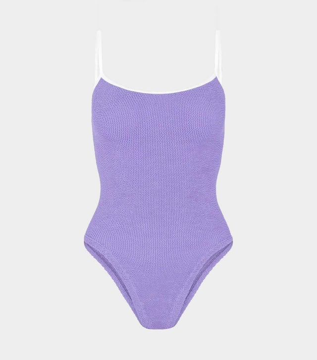 Pamela Swim Contrast  - Lilac/White