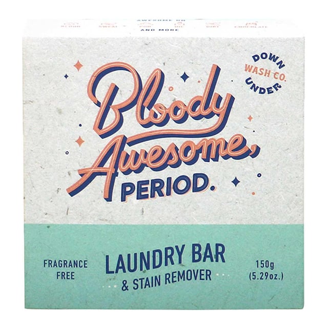 Bloody Awesome, Period - Laundry Bar & Stain Remover Fragrance Free