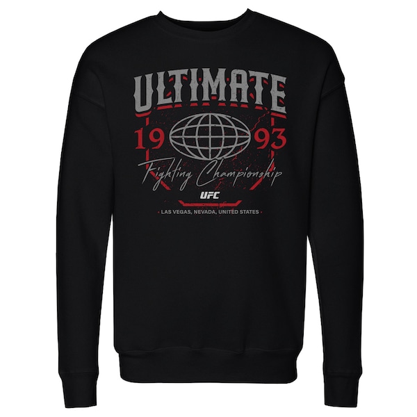 Men's 500 Level Black UFC Globe Script Pullover Sweatshirt