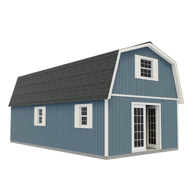 Best Barns Handcrafted Homestead XL 16-ft x 32-ft Gambrel Style Wood Outdoor Storage Shed with